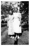 Elizabeth Mikler and sister, Mary Mikler. 1930s., Black and White
