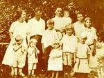 The Klimek Family, c.1923, with their friends from Zellwood, the Svrlingas, Enhanced
