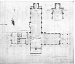 Blueprint for Main Floor Plan of expanded brick church. 1956