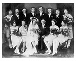 Two photos of the Wedding of John Duda and Katherine (Katie) Mikler, June,1928, Enhanced