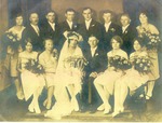Two photos of the Wedding of John Duda and Katherine (Katie) Mikler, June,1928, Original