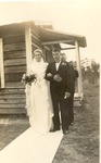 Wedding of Mary Mikler to Paul Tesinsky in original church. August 21,1938, Original
