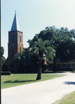 Several views of 1957 church exterior, south transept visible