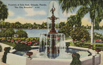 Fountain at Eola Park, Orlando Florida : "The City Beautiful." by Central cigar and Tobacco Co.