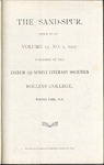 Sandspur, Vol. 13, No. 01, 1907 by Rollins College