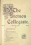 The Stetson Collegiate, Vol. 05, No. 03, December, 1894 by Stetson University