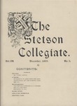The Stetson Collegiate, Vol. 06, No. 03, December, 1895 by Stetson University