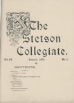 The Stetson Collegiate, Vol. 06, No. 04, January, 1896 by Stetson University