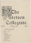 The Stetson Collegiate, Vol. 06, No. 05, February, 1896 by Stetson University