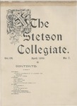 The Stetson Collegiate, Vol. 06, No. 07, April, 1896 by Stetson University