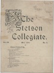 The Stetson Collegiate, Vol. 06, No. 08, May, 1896 by Stetson University