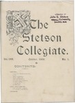 The Stetson Collegiate, Vol. 07, No. 01, October, 1896 by Stetson University