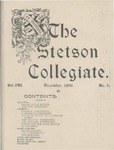 The Stetson Collegiate, Vol. 07, No. 03, December, 1896 by Stetson University