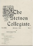 The Stetson Collegiate, Vol. 08, No. 05, February, 1898 by Stetson University