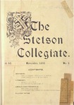 The Stetson Collegiate, Vol. 10, No. 02, November, 1899 by Stetson University