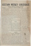 Stetson Weekly Collegiate, Vol. 21, No. 1, October 8, 1908 by Stetson University