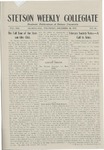 Stetson Weekly Collegiate, Vol. 21, No. 10, December 10, 1908 by Stetson University