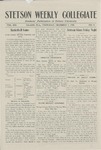Stetson Weekly Collegiate, Vol. 21, No. 9, December 3, 1908 by Stetson University