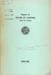 Report of the Board of Control: 1960-1962.