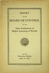 Report of the Board of Control: 1926. by Florida. Board of Control