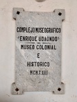 Detail, Plaque. Enrique Udaondo Museum, Luján, Buenos Aires 3