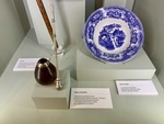 Mate Gourd and Bombilla Set and Ornate Earthen Bowl, Associated with General José de San Martín. Enrique Udaondo Museum, Luján, Buenos AIres