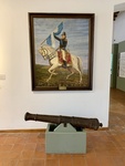 General Manuel Belgrano, Hoisting the Argentine Flag Devised by Him in 1812, Oil on Canvas and Canon. Enrique Udaondo Museum, Luján, Buenos Aires by Wendy Howard