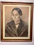 Picture of Martina Silva de Gurruchaga, Charcoal on Paper. Named by Belgrano as Army Captain After Battle of Salta. Enrique Udaondo Museum, Luján, Buenos Aires