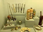 Detail: Objects of Entertainment, Including Cards and Glasses for Drinking Alcohol. Enrique Udaondo Museum, Luján, Buenos Aires 14