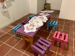Children's Coloring Table. Enrique Udaondo Museum, Luján, Buenos Aires