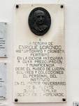 Plaque, Memorial of Enrique Udaondo,  Enrique Udaondo Museum, Luján, Buenos Aires