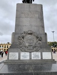 Detail: Crest with Plaques. Monument to General Belgrano, Luján, Basicila Square, Buenos Aires