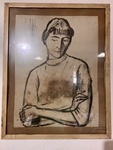 Framed Drawing of a Woman, Luján, Buenos Aires by Wendy Howard