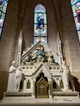 Side Chapel, Our Lady of the Rosary, with Statues of Saint John Bosco and Saint Francis Coll, Luján Basilica. Basilica Square, Buenos Aires