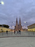 Luján Basilica at Night. Basilica Square, Buenos Aires 1 by Wendy Howard