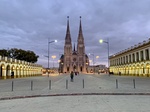 Luján Basilica at Night. Basilica Square, Buenos Aires 2 by Wendy Howard