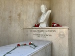 Detail, Bust. Tomb of Former Argentinian Preseident Dr. Raul Ricardo Alfonsin. Recoleta Cemetery
