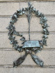 Detail. Bronze Wreaths Honoring .Don Juan M. Ortiz de Rozas, Former Governor of Buenos Aires.  Recoleta Cemetery 5