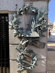 Detail. Bronze Wreaths Honoring .Don Juan M. Ortiz de Rozas, Former Governor of Buenos Aires.  Recoleta Cemetery 7