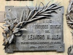 Bronze Plaque Honoring Dr. Leandro Allem. Recoleta Cemetery 1