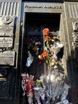 Detail of Door with Flowers. Facade of Duarte Family Mausoleum, With Plaques. Recoleta Cemetery 1 by Wendy Howard