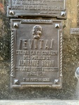 Plaque Honoring Evita Peron. Facade of Duarte Family Mausoleum, With Plaques. Recoleta Cemetery 7