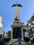 Tomb of Domingo Faustino Sarmiento, Featuring Memorial Plaques, Bust of Sarmiento, and Relief Sculpture of Mercury, Roman God of Communications. Recoleta Cemetery 2