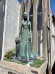 Detail of Statues of Liliana and Her Dog. Mausoleum of Liliana Crociati de Szaszak: Legend Has It She Died in a Tragic Avalanche Age 26. Recoleta Cemetery 1 by Wendy Howard