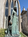 Detail of Statues of Liliana and Her Dog. Mausoleum of Liliana Crociati de Szaszak: Legend Has It She Died in a Tragic Avalanche Age 26. Recoleta Cemetery 3 by Wendy Howard