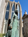 Detail of Statues of Liliana and Her Dog. Mausoleum of Liliana Crociati de Szaszak: Legend Has It She Died in a Tragic Avalanche Age 26. Recoleta Cemetery 4 by Wendy Howard