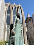 Detail of Statues of Liliana and Her Dog. Mausoleum of Liliana Crociati de Szaszak: Legend Has It She Died in a Tragic Avalanche Age 26. Recoleta Cemetery 5 by Wendy Howard
