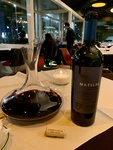 Lamadrid Wine and Glassware at a Restaurant in Puerto Madero, Buenos Aires 1 by Wendy Howard