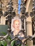 View of Evita Poster Through Iron Gate, Evita House, Buenos Aires 2 by Wendy Howard