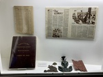 Artifacts Associated with Evita Perón: Magazine Article Featuring Hogar de Tránsito (Temporary Home for Children and Mothers) and Metal Ornaments from Hogar de Tránsito. Evita House, Buenos Aires by Wendy Howard